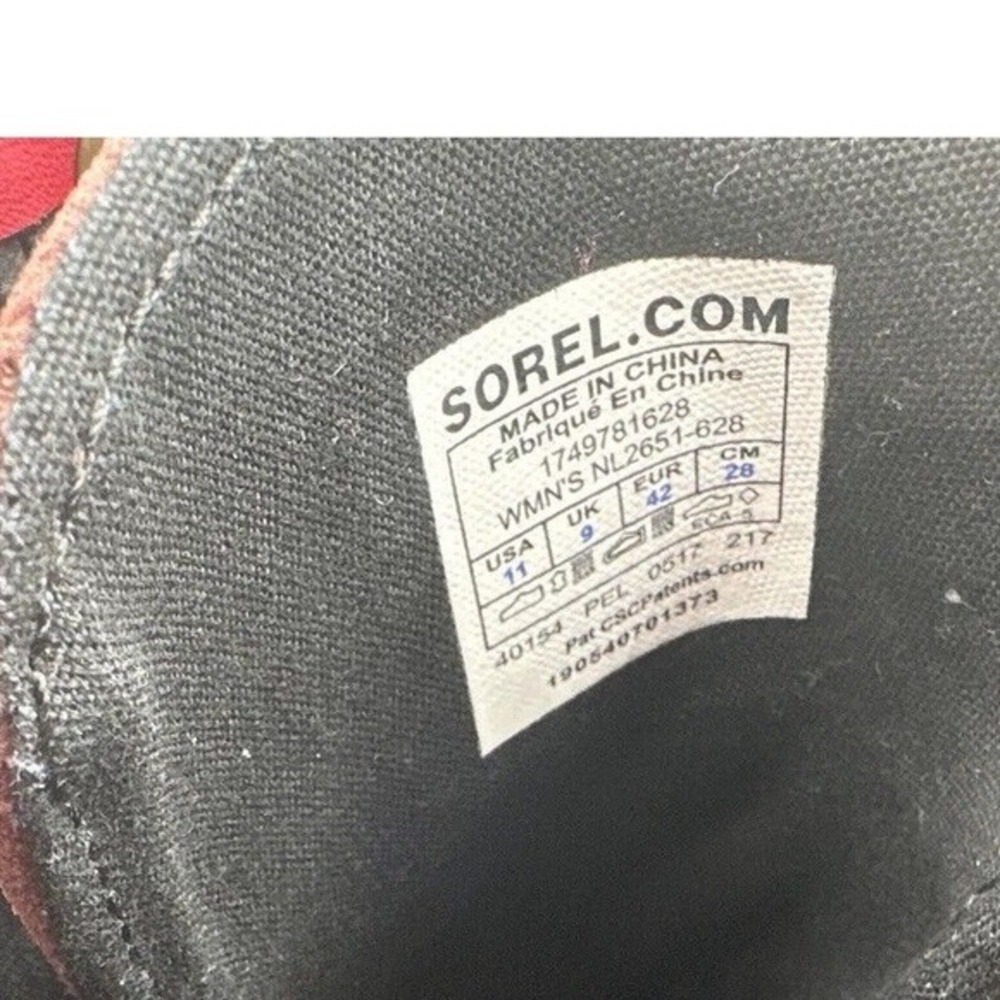 Sorel Waterproof Duck Boots Burgundy Black Lace Up Winter Snow 11 Gorpcore 13-01 - Picture 3 of 13